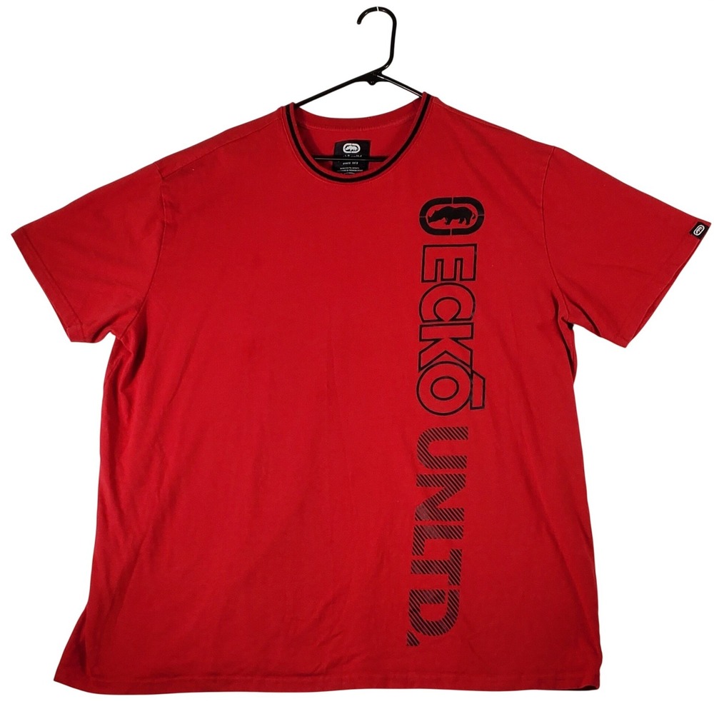 Ecko‎ Unltd Red Graphic T Shirt Mens 3XL Logo Print Crew Neck Short Sleeve